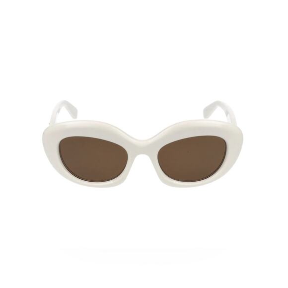 NEW!!! Loewe LW40153I 25E White Sunglasses with Brown Lenses, Authentic